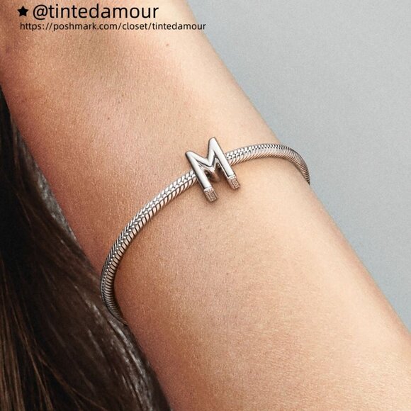 Pandora Letter M Alphabet Charm - Picture 2 of 2